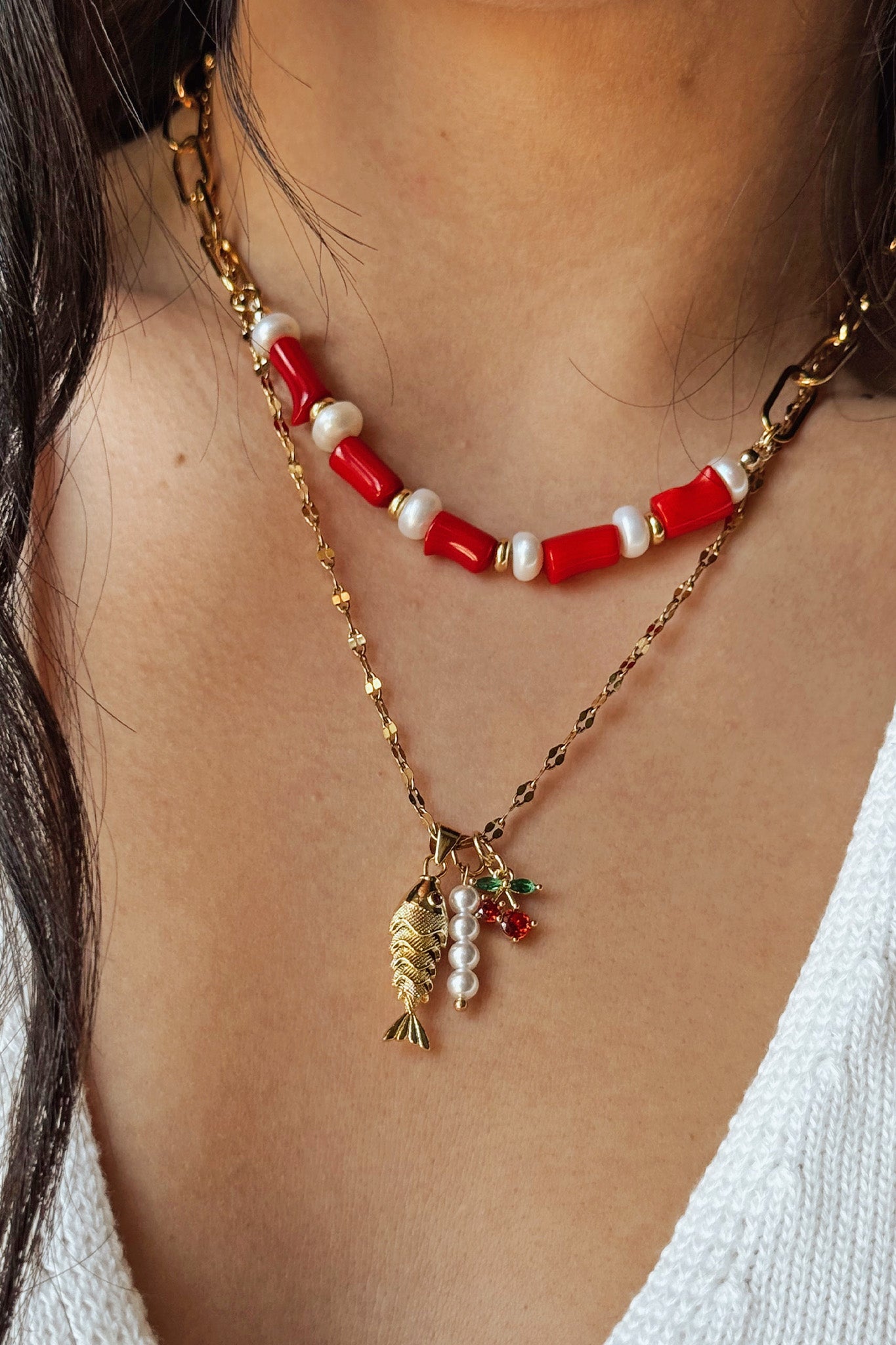 Cherryfish Necklace Stack