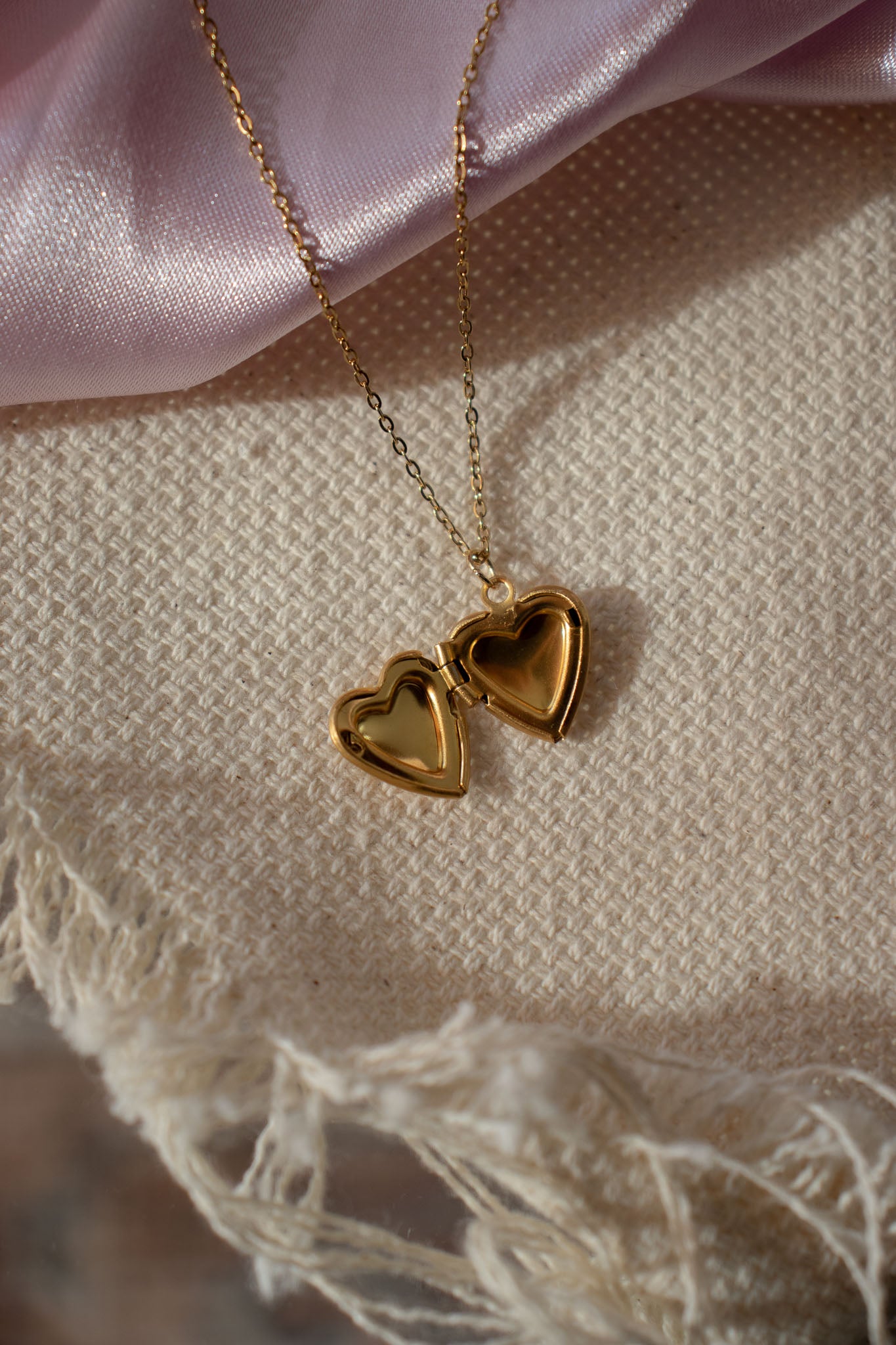 18k Gold Plated Small Locket Necklace