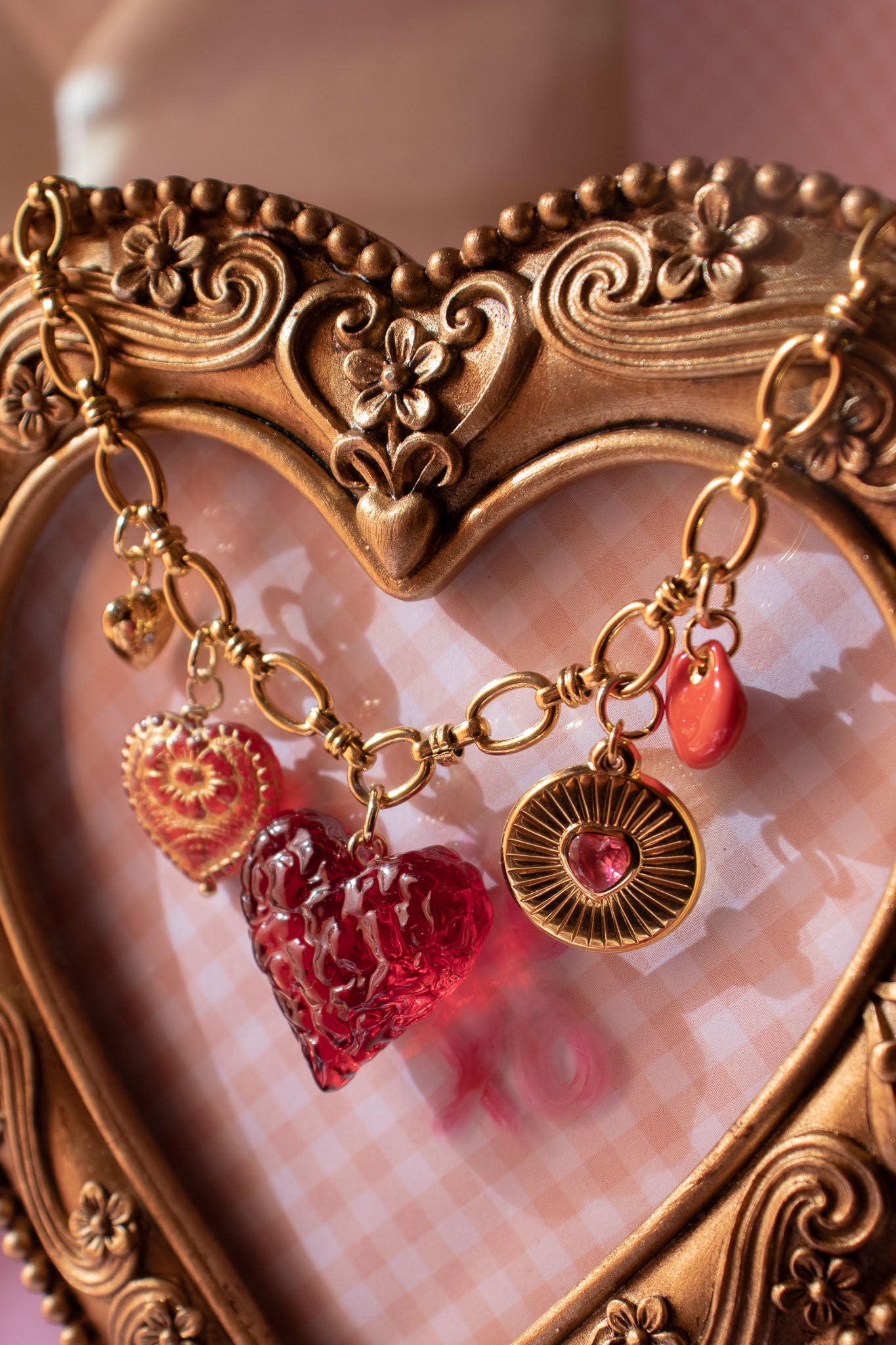 Stupid Cupid 18k Gold Plated Charm Necklace