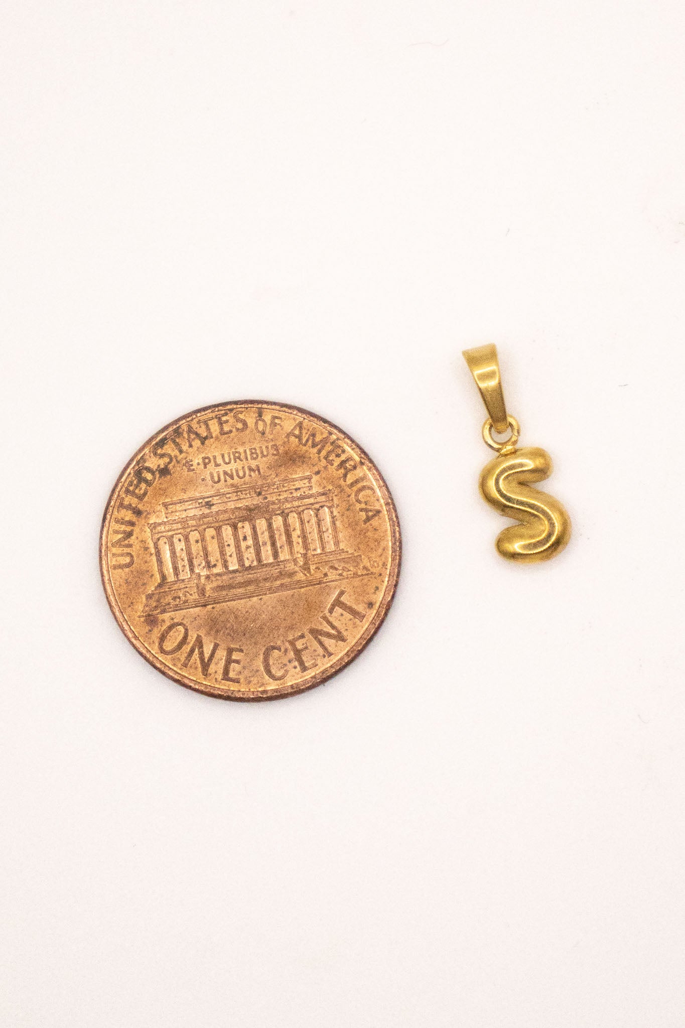 18k Gold Plated Bubble Letter Mini Charms