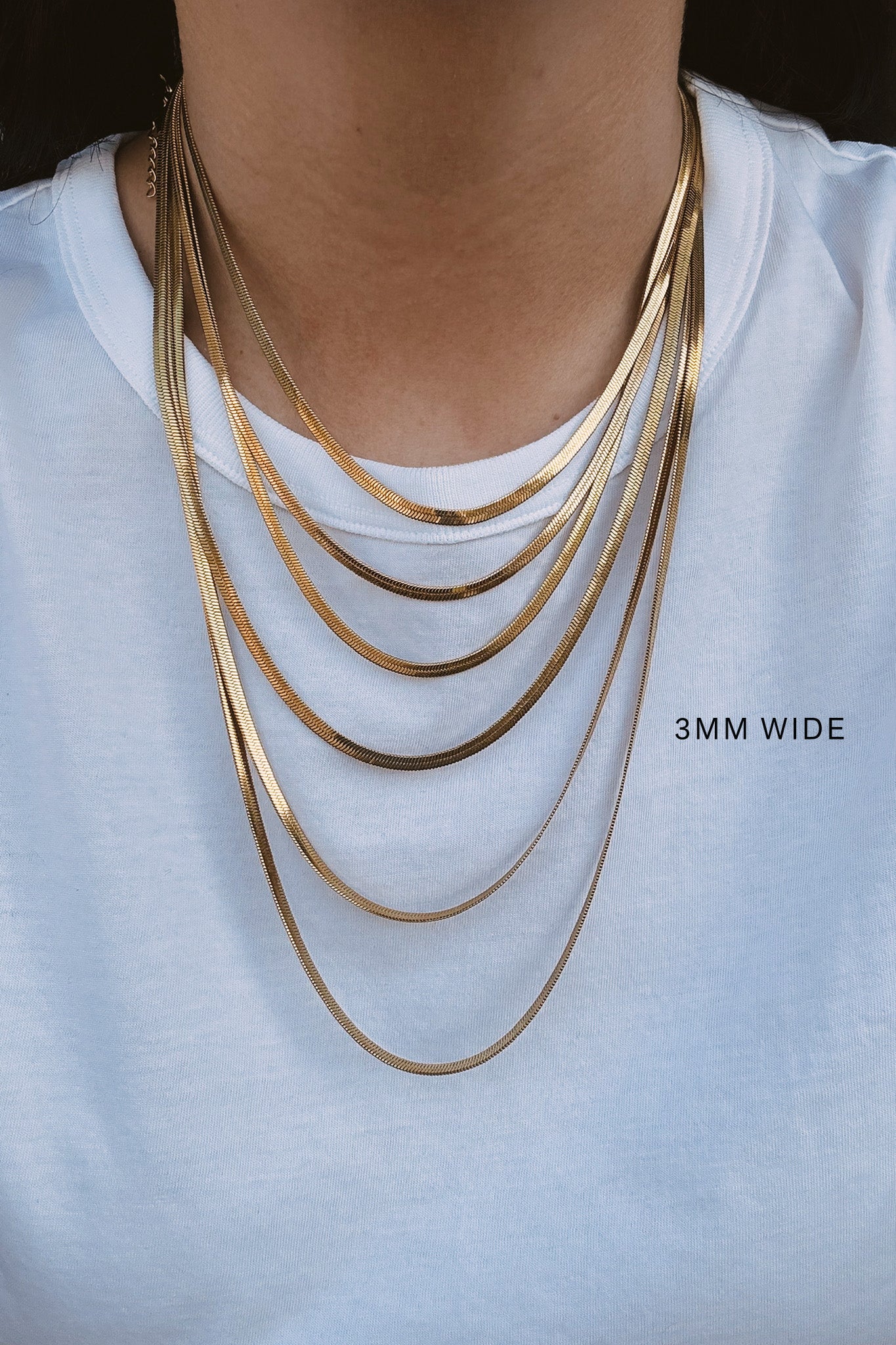 18k Gold Soléne Herringbone Chain