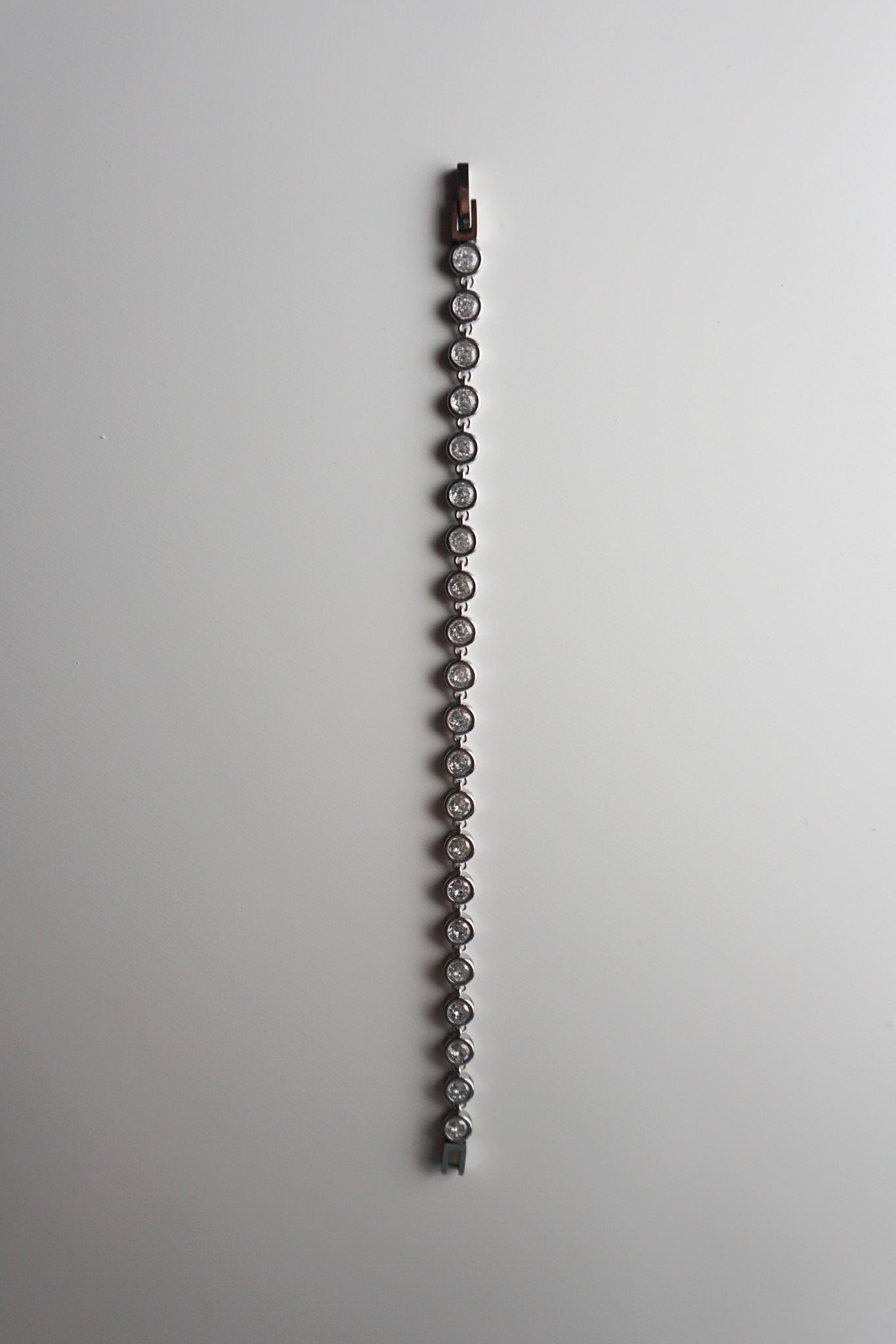 Bezel Stone Bracelet in Silver