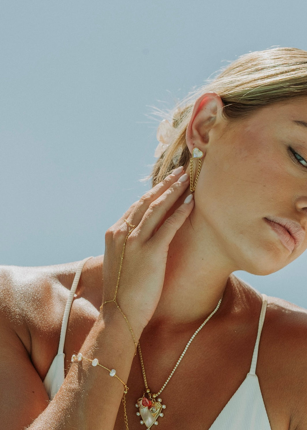 The Lilac Chain Droplet Earrings