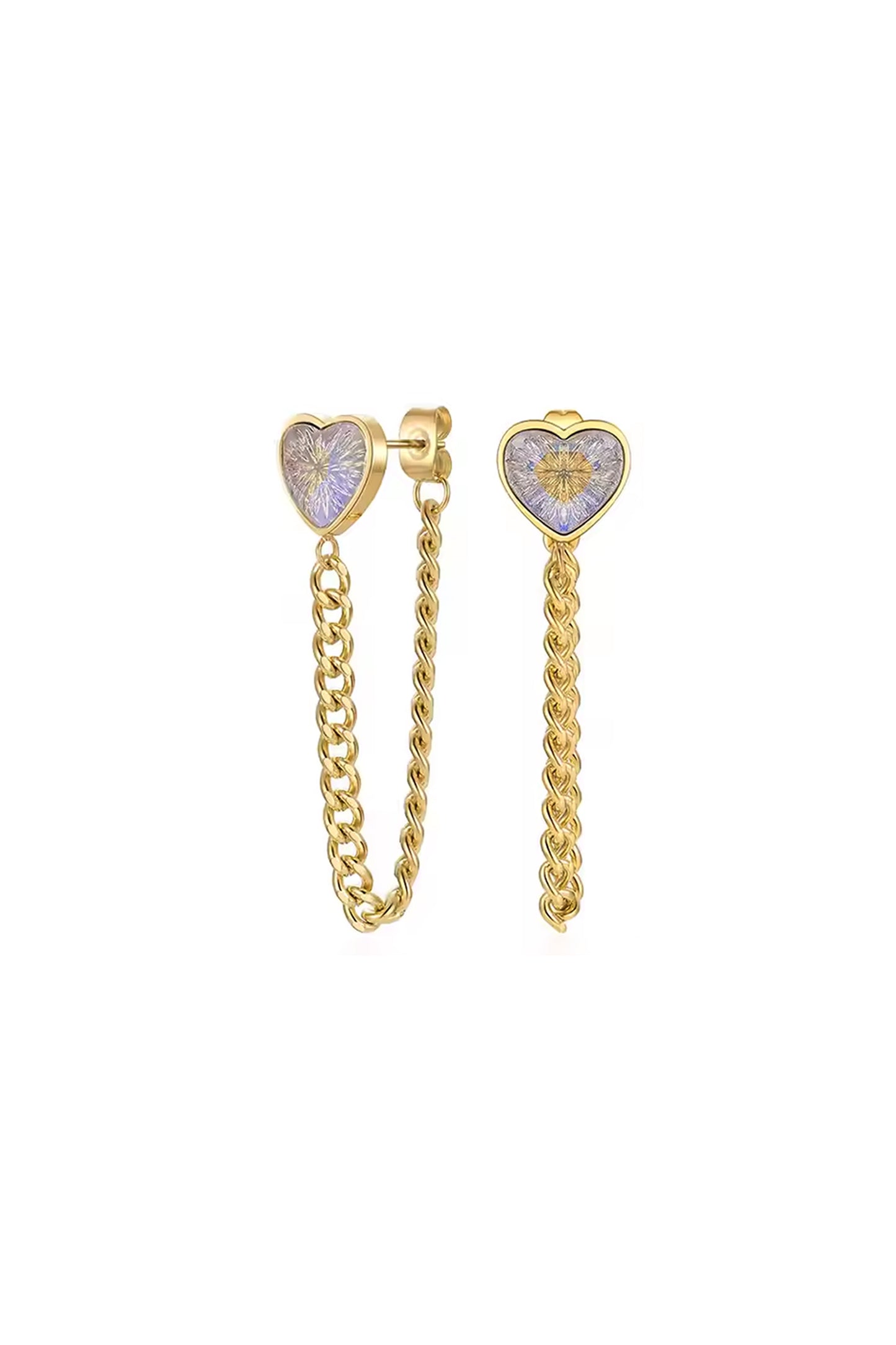 The Lilac Chain Droplet Earrings