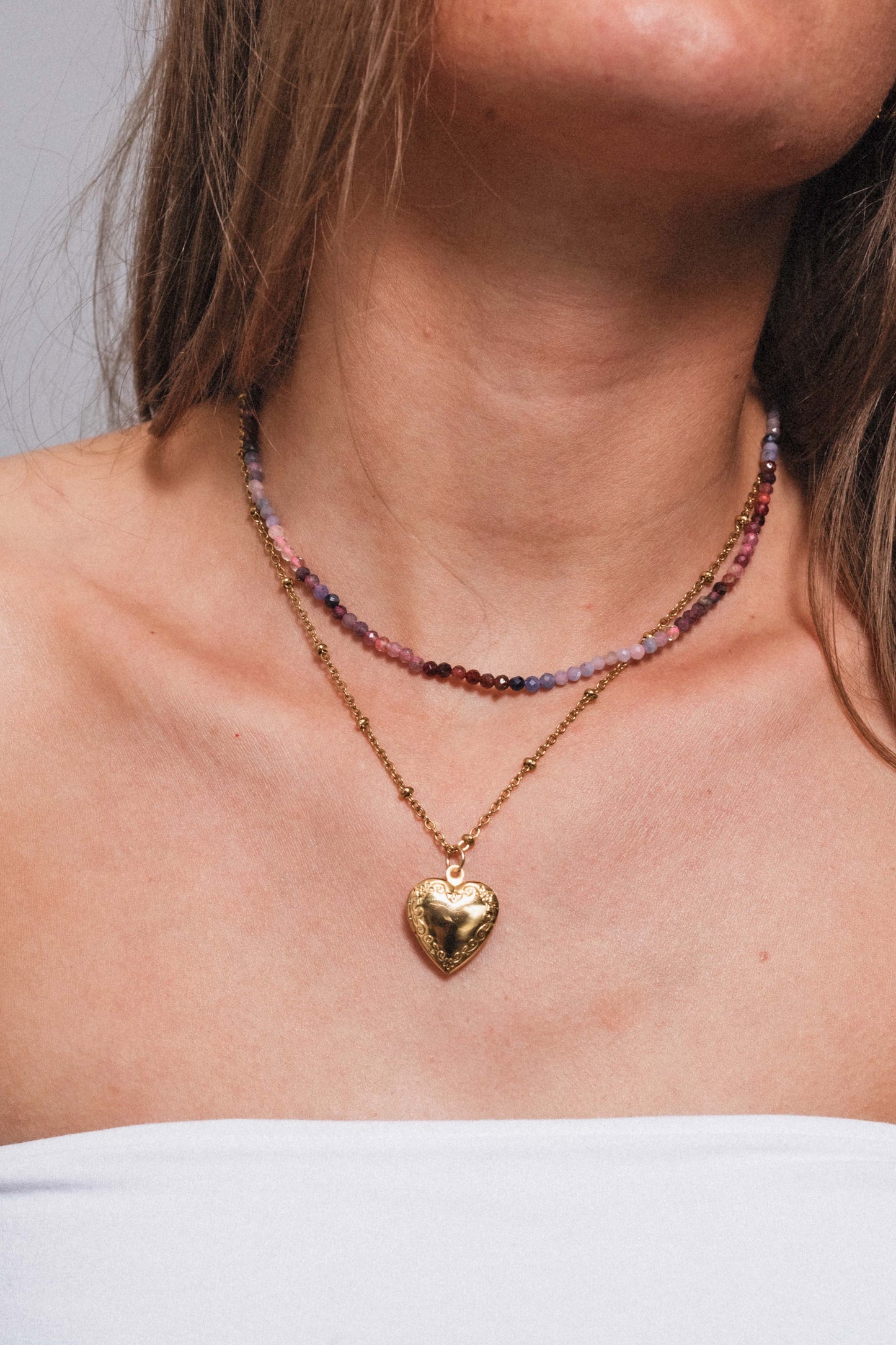 18k Gold Plated Small Locket Necklace