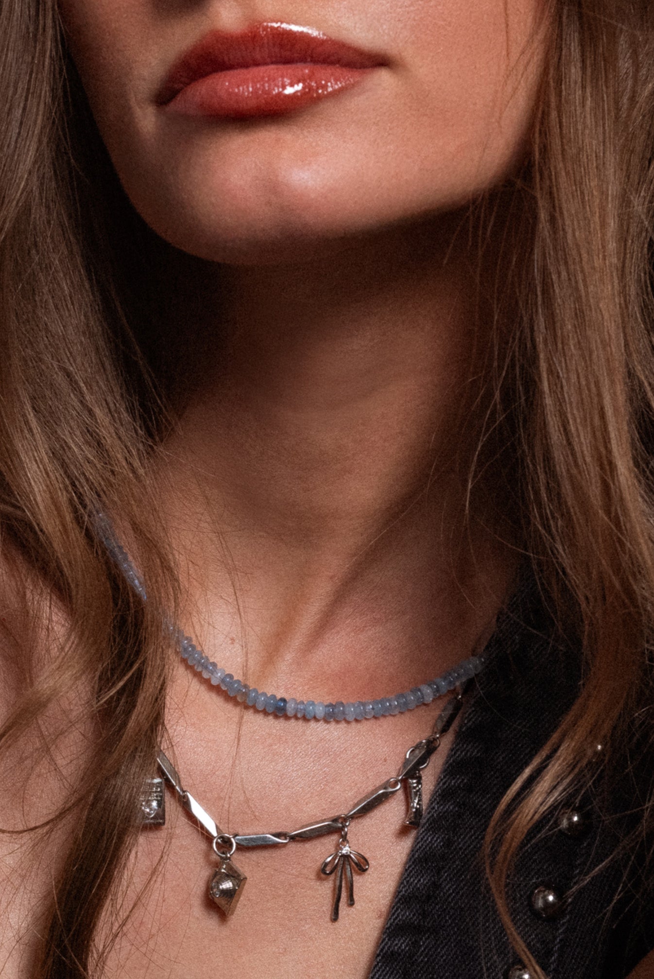 Zaraia Charm Necklace in Silver