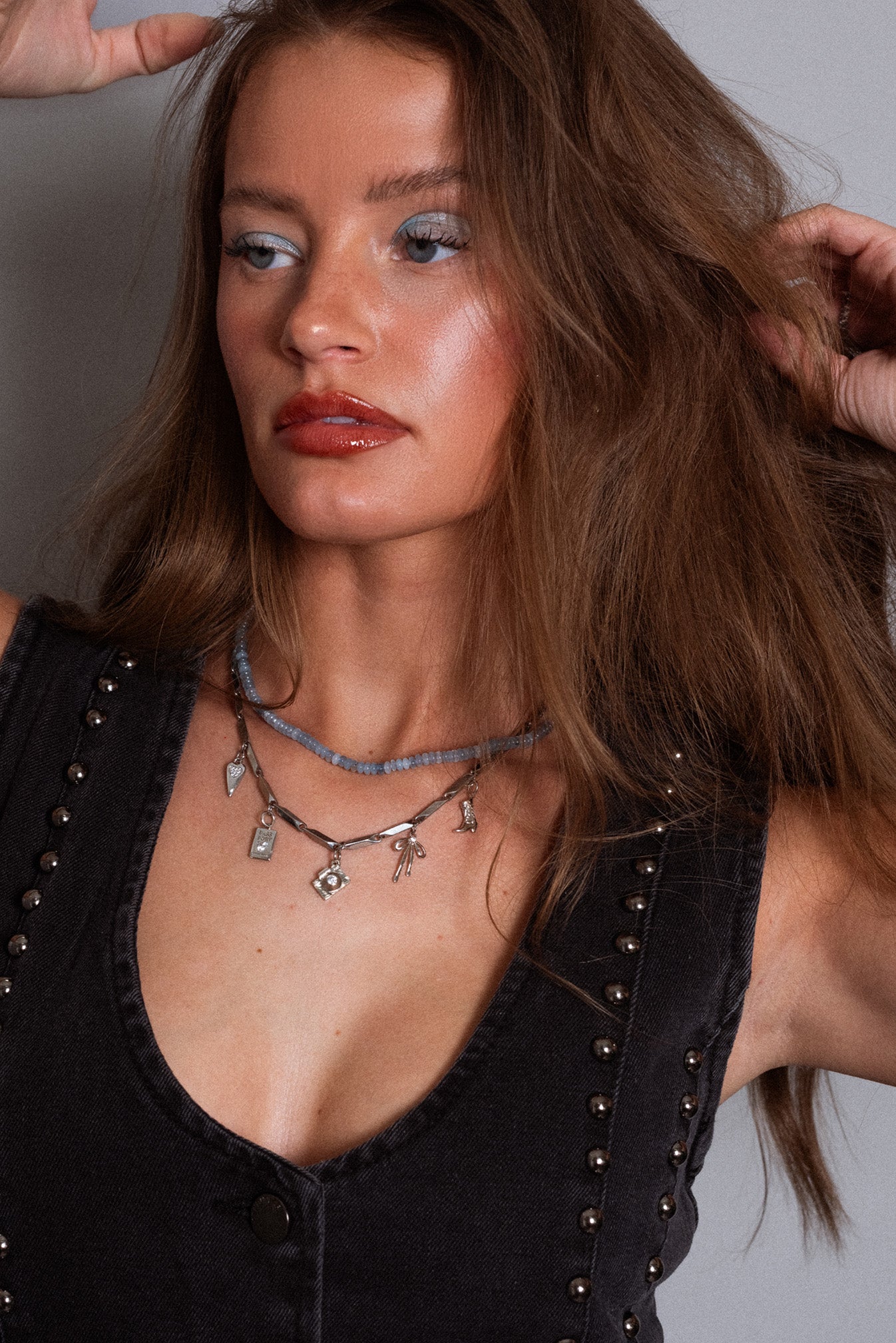 Zaraia Charm Necklace in Silver