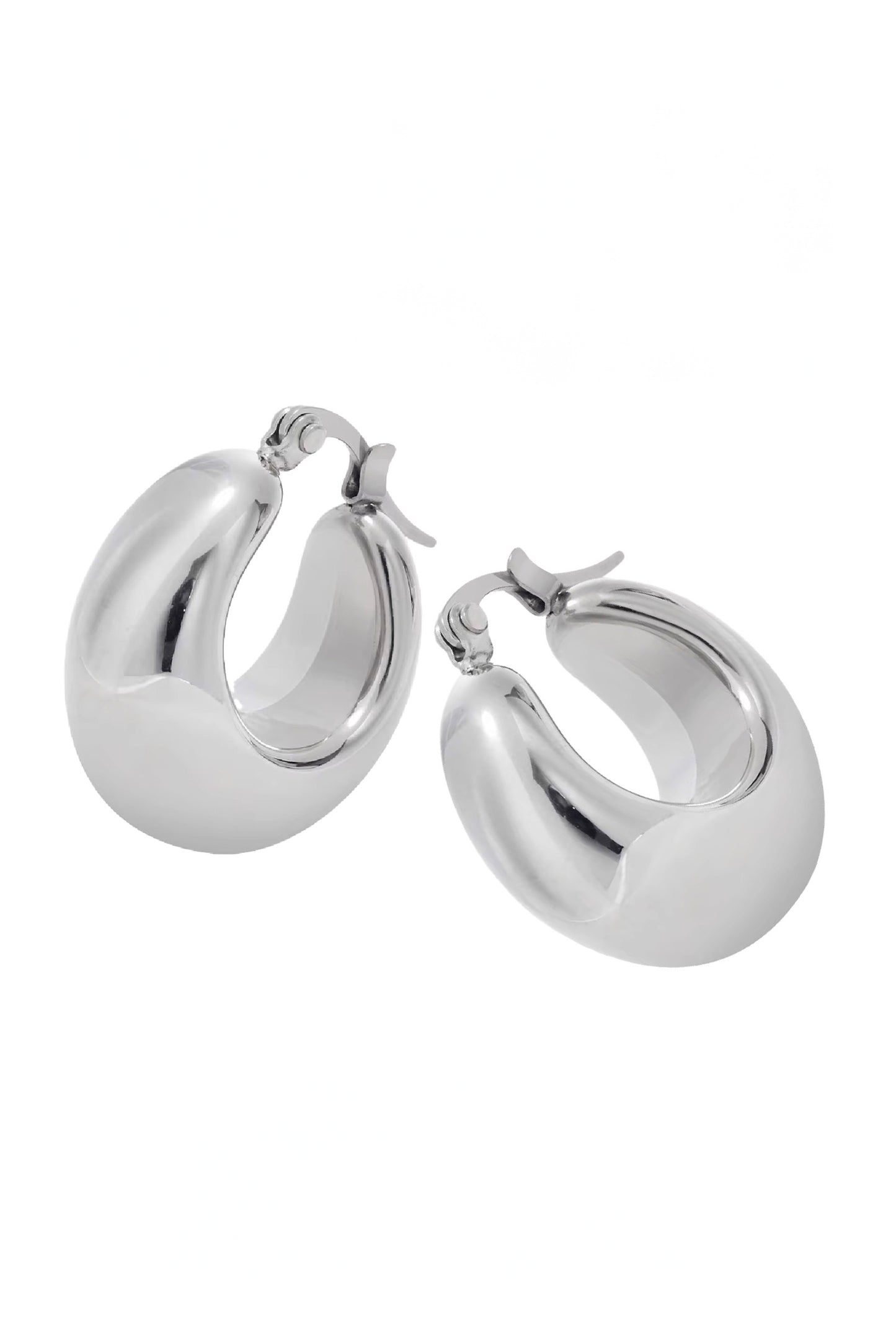 Anastasia Hoops in Silver