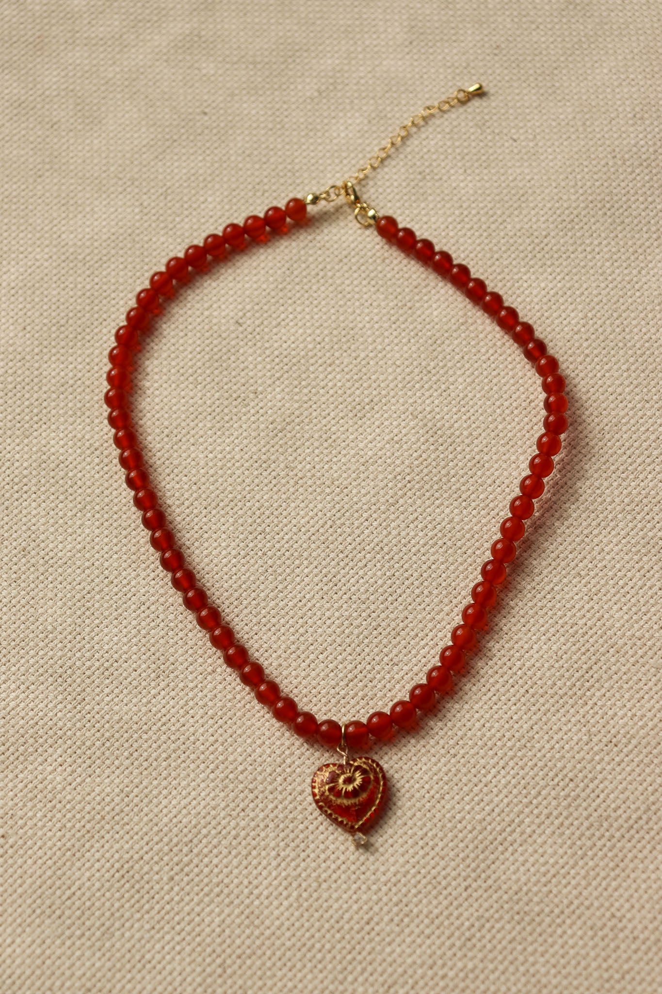 Beaded Necklace In Red