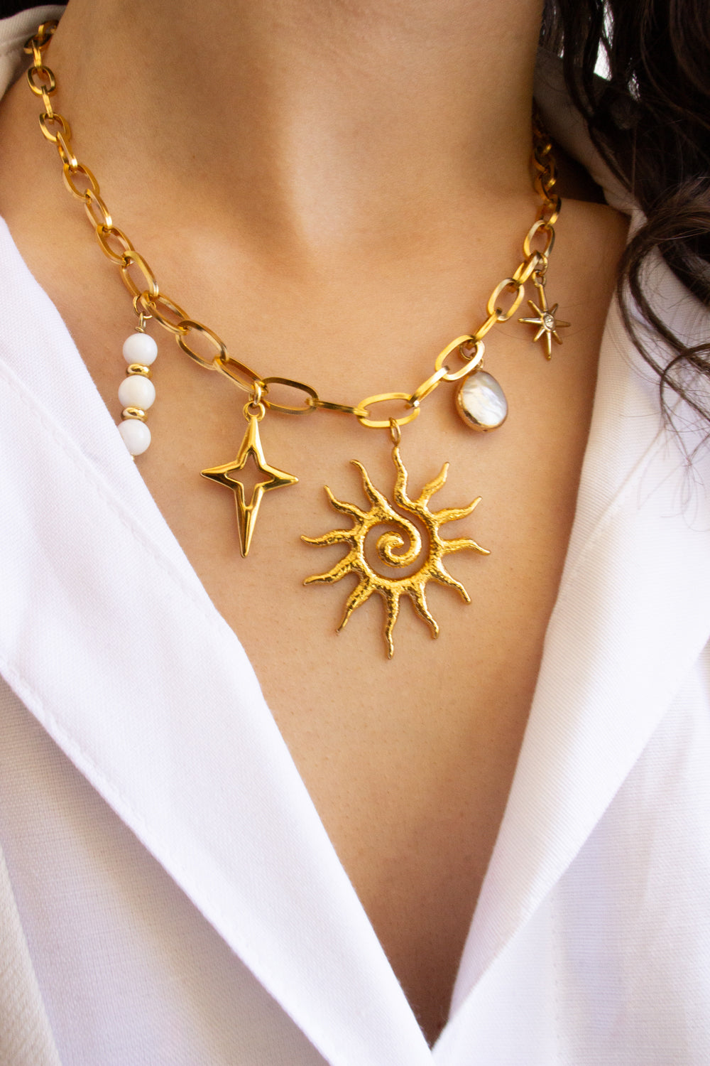 The Solene Charm Necklace