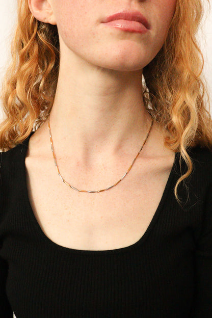 The Celeste Mixed Metal Thin Necklace