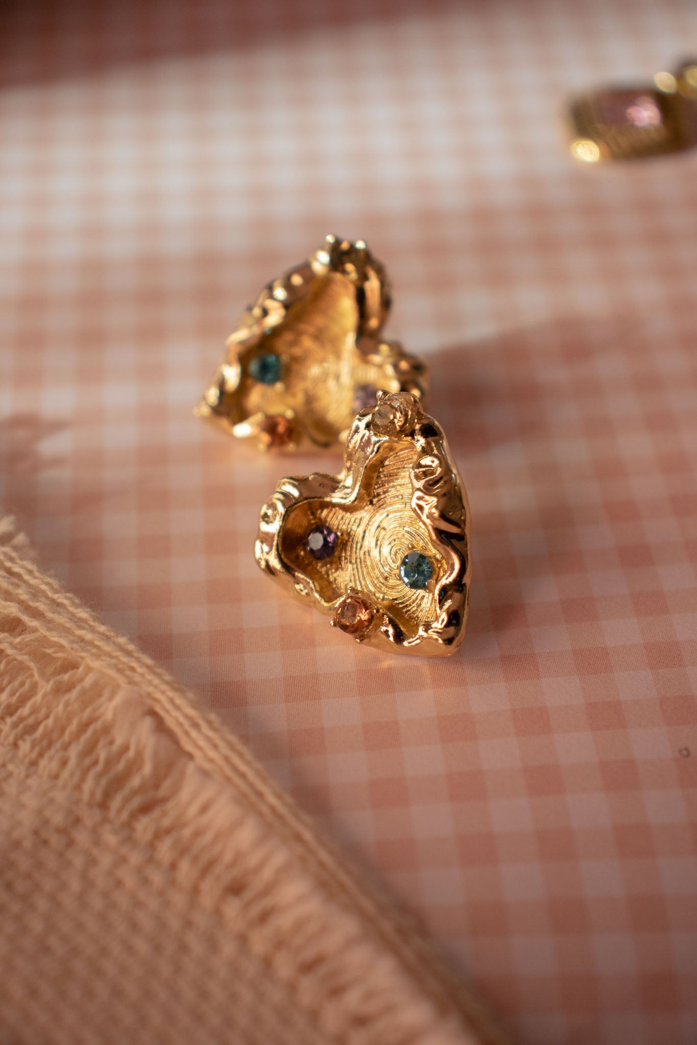 Heart Stone Earrings
