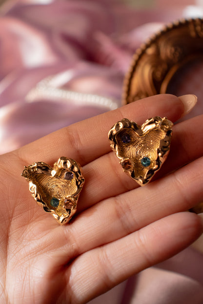 Heart Stone Earrings
