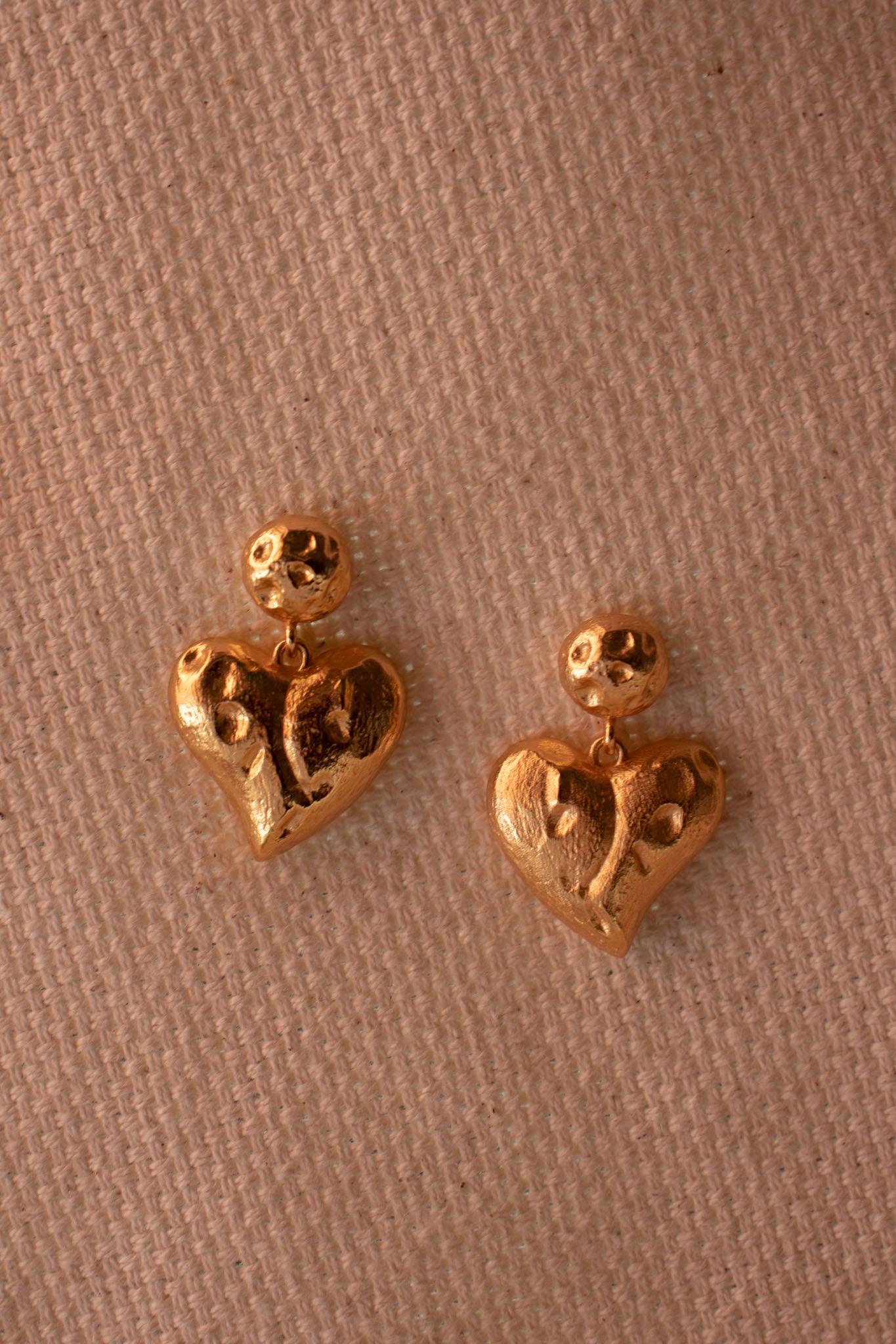 Heart Earrings in Gold