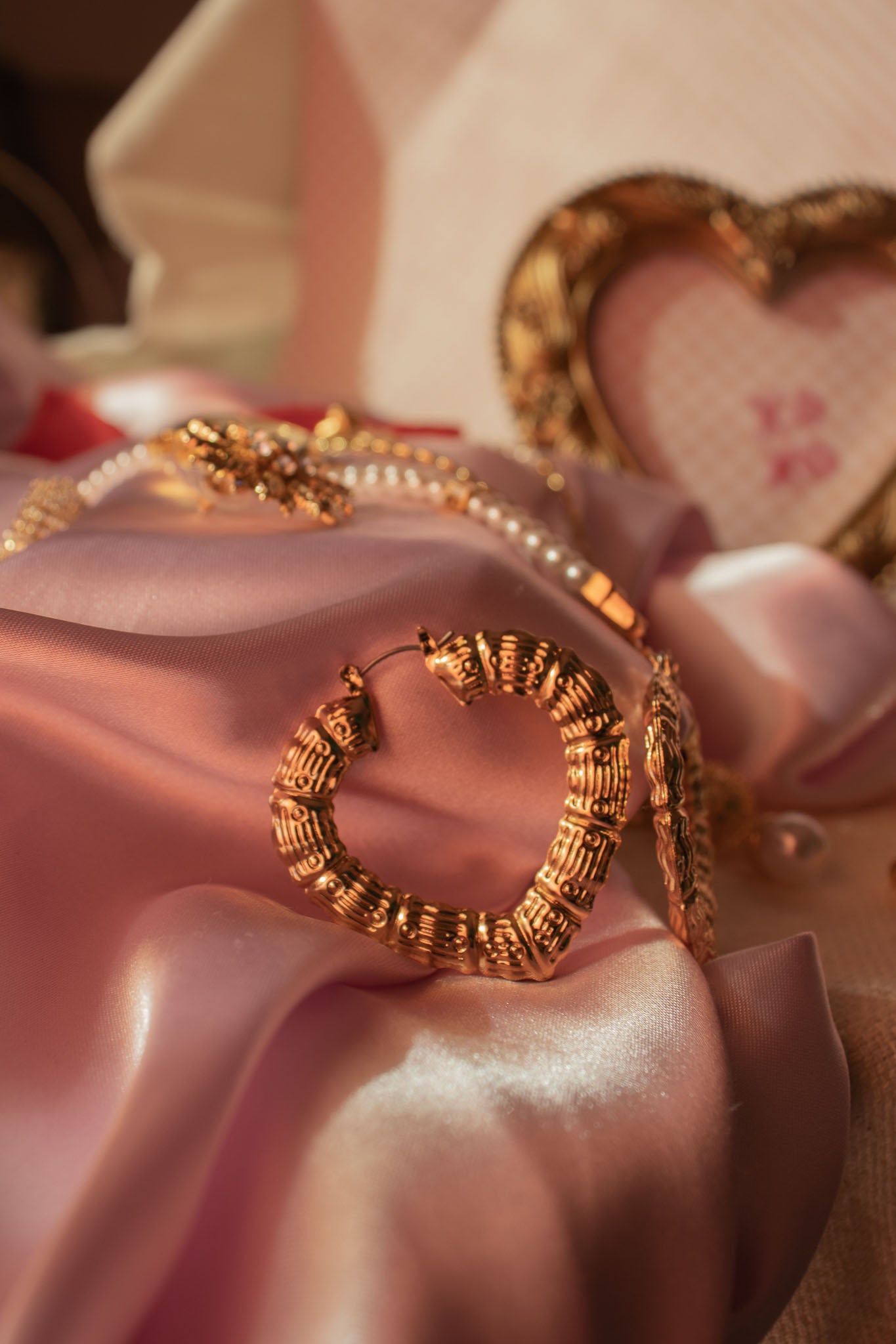 18k Gold Plated Corazon Earrings