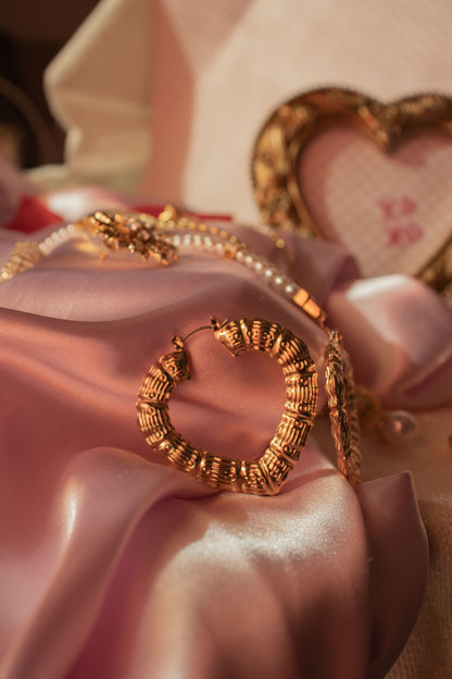 18k Gold Plated Corazon Earrings