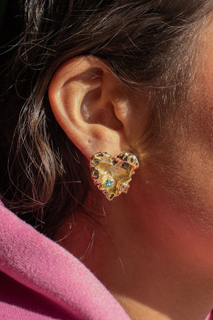 Heart Stone Earrings