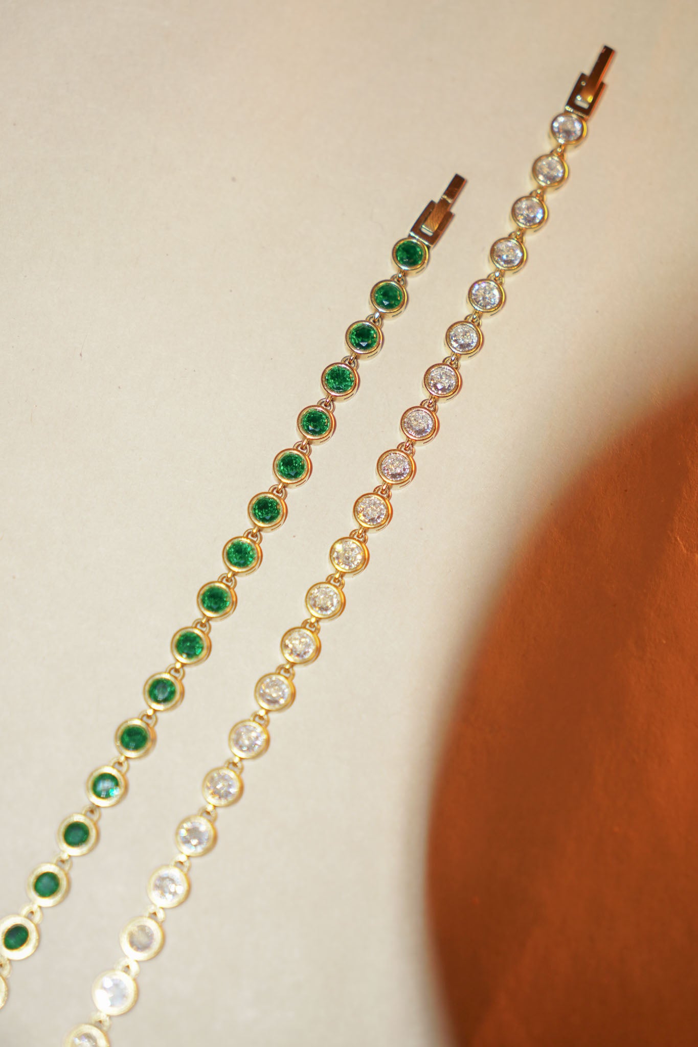 Bezel Stone Bracelet in White