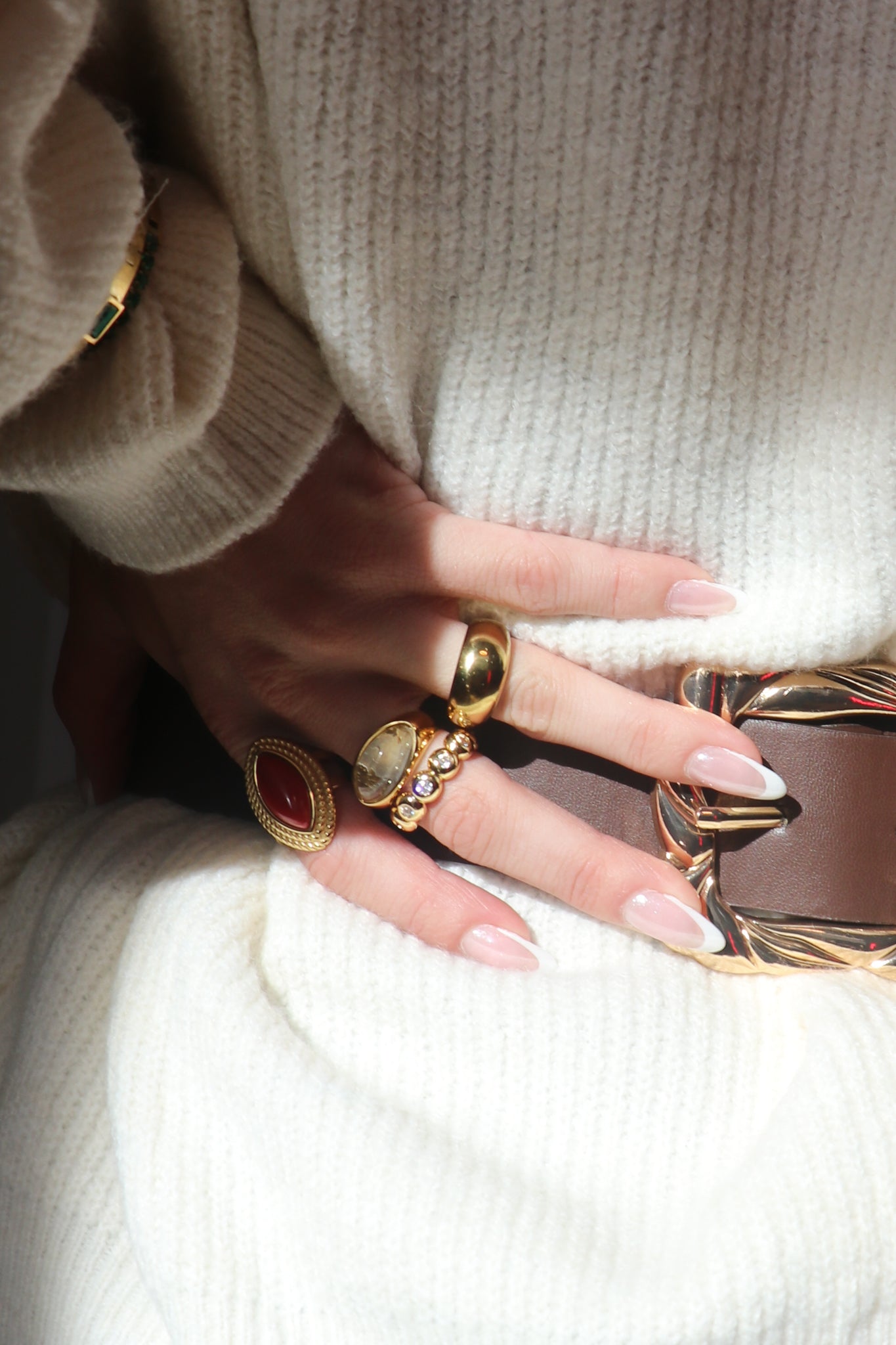 Gem Bubble Double Stack Ring