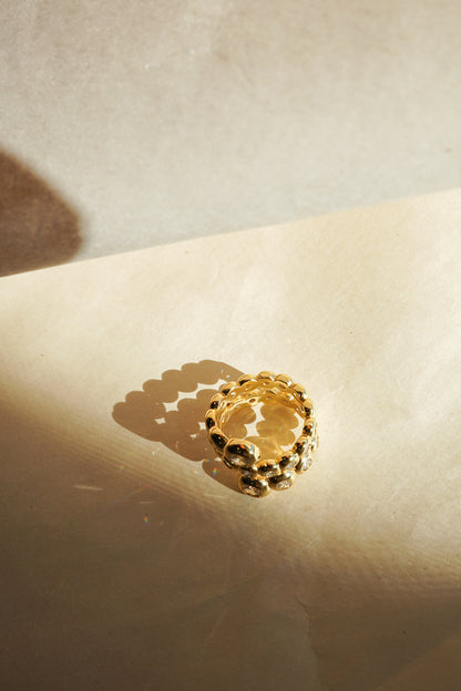 Gem Bubble Double Stack Ring