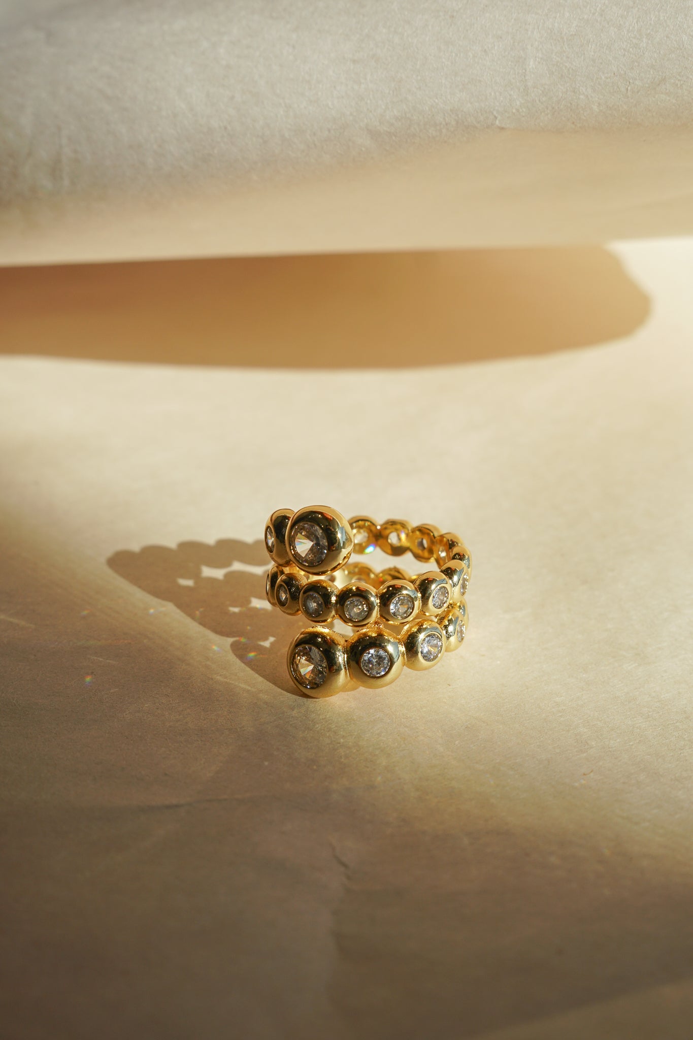 Gem Bubble Double Stack Ring