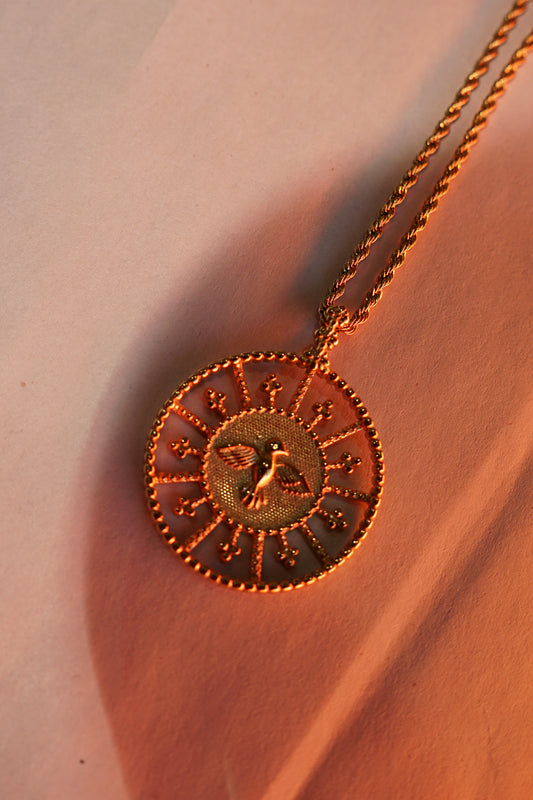 Bird Coin Necklace
