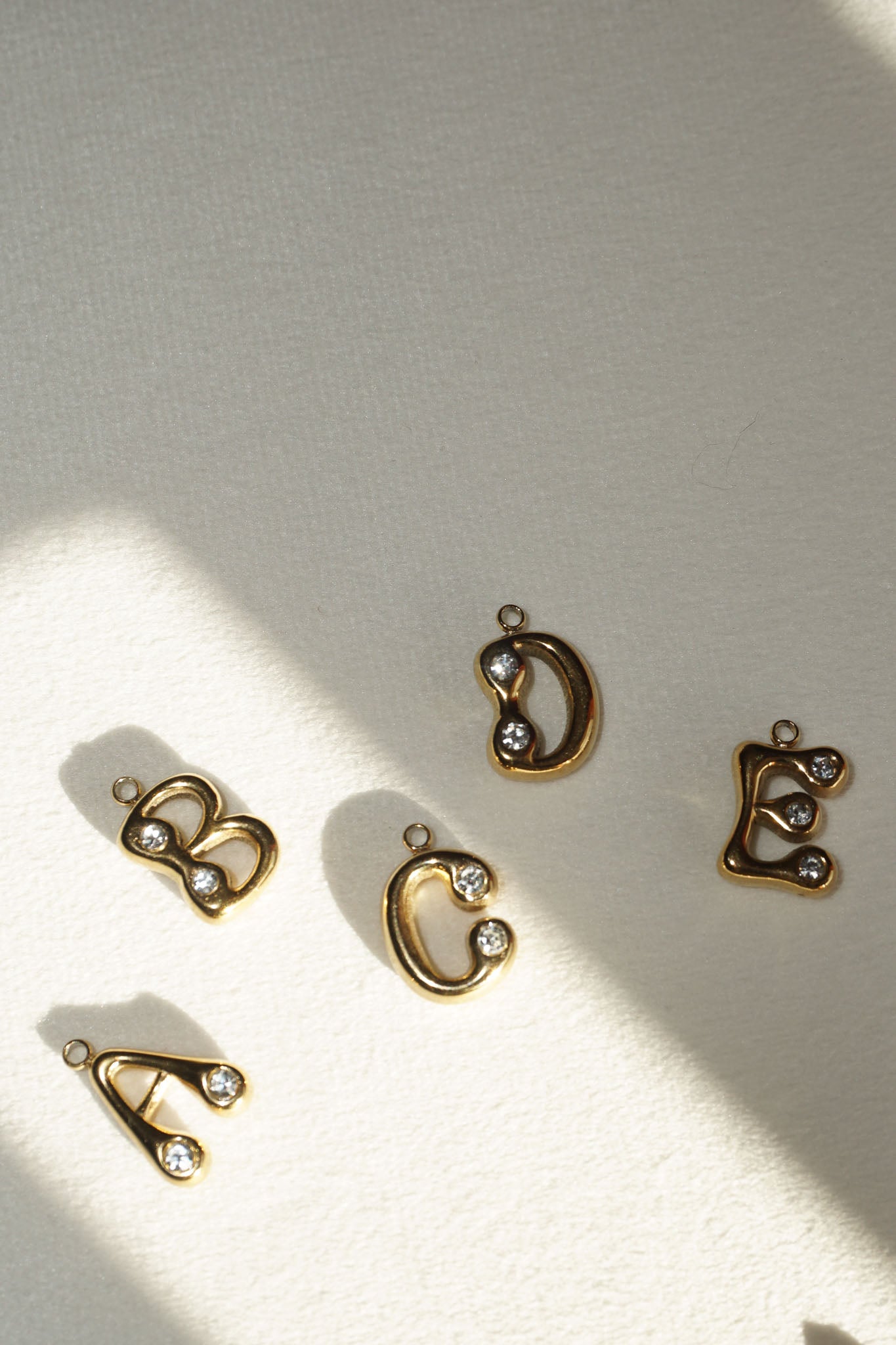 Diamond Bubble Letter Charms