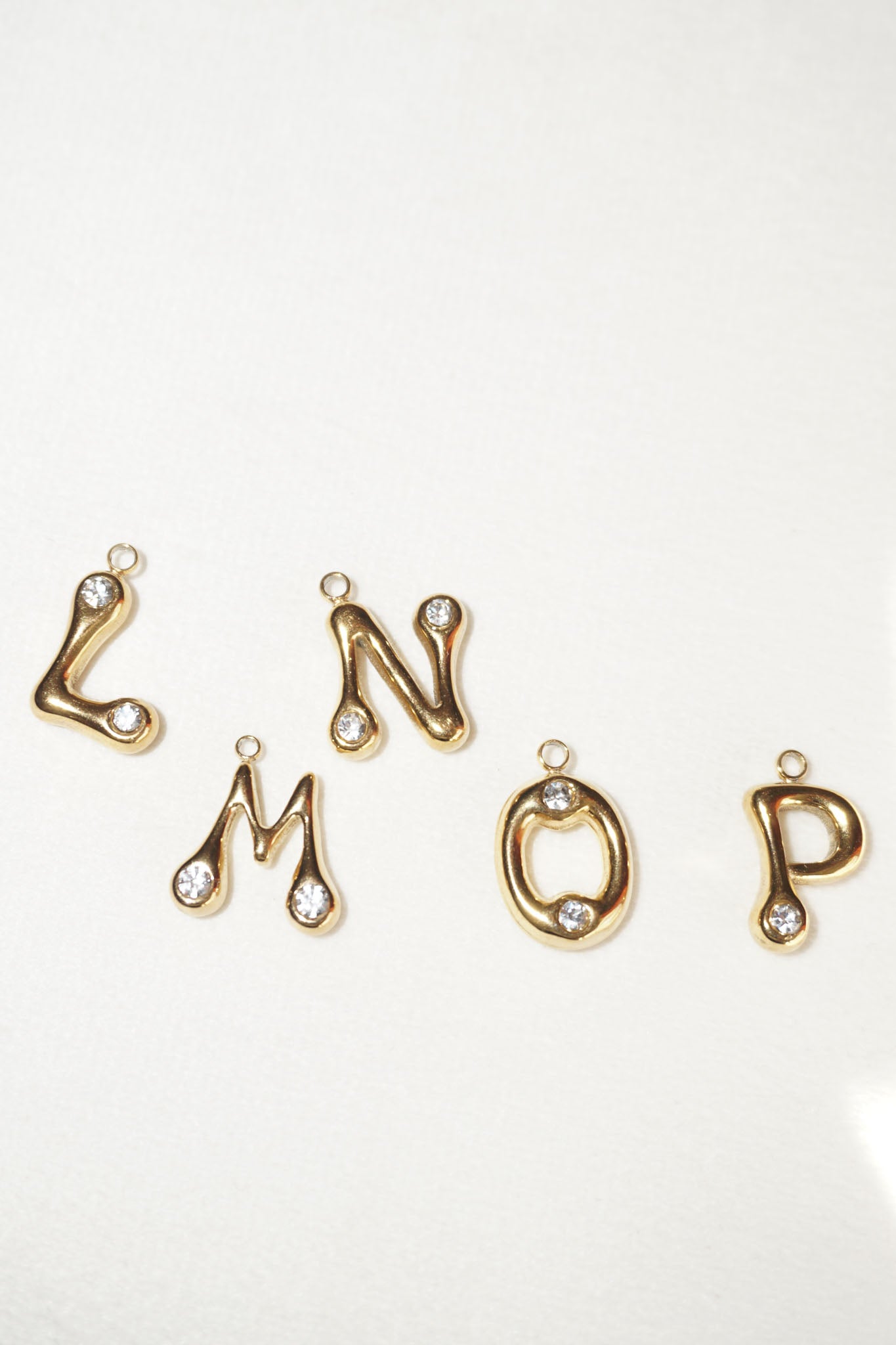 Diamond Bubble Letter Charms