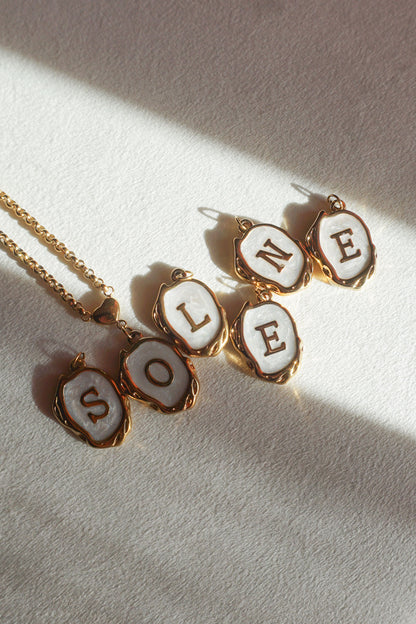 Mother Of Pearl Letter Charms