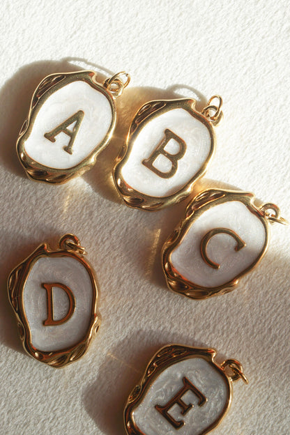 Mother Of Pearl Letter Charms