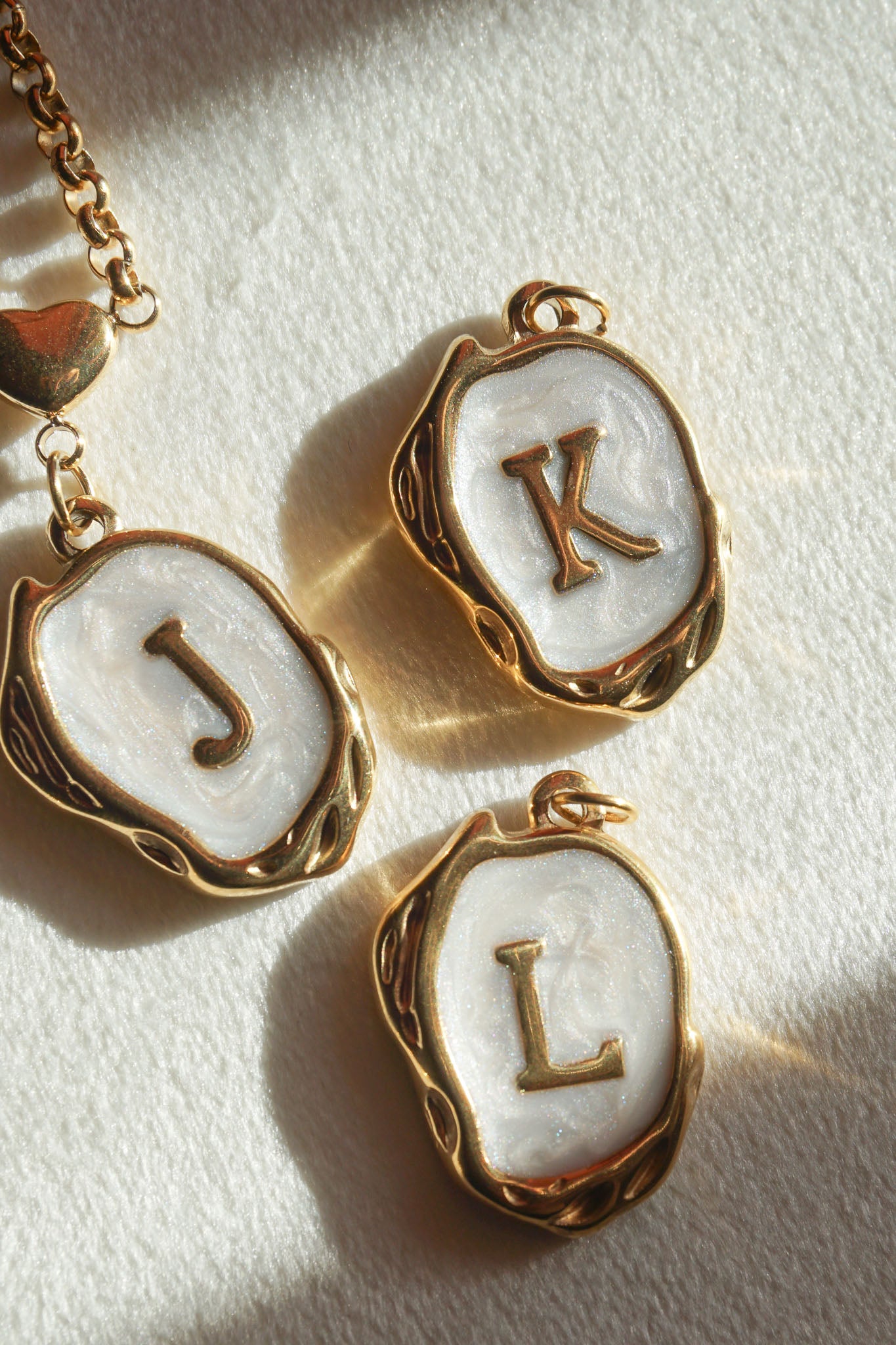Mother Of Pearl Letter Charms