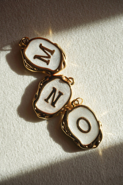 Mother Of Pearl Letter Charms