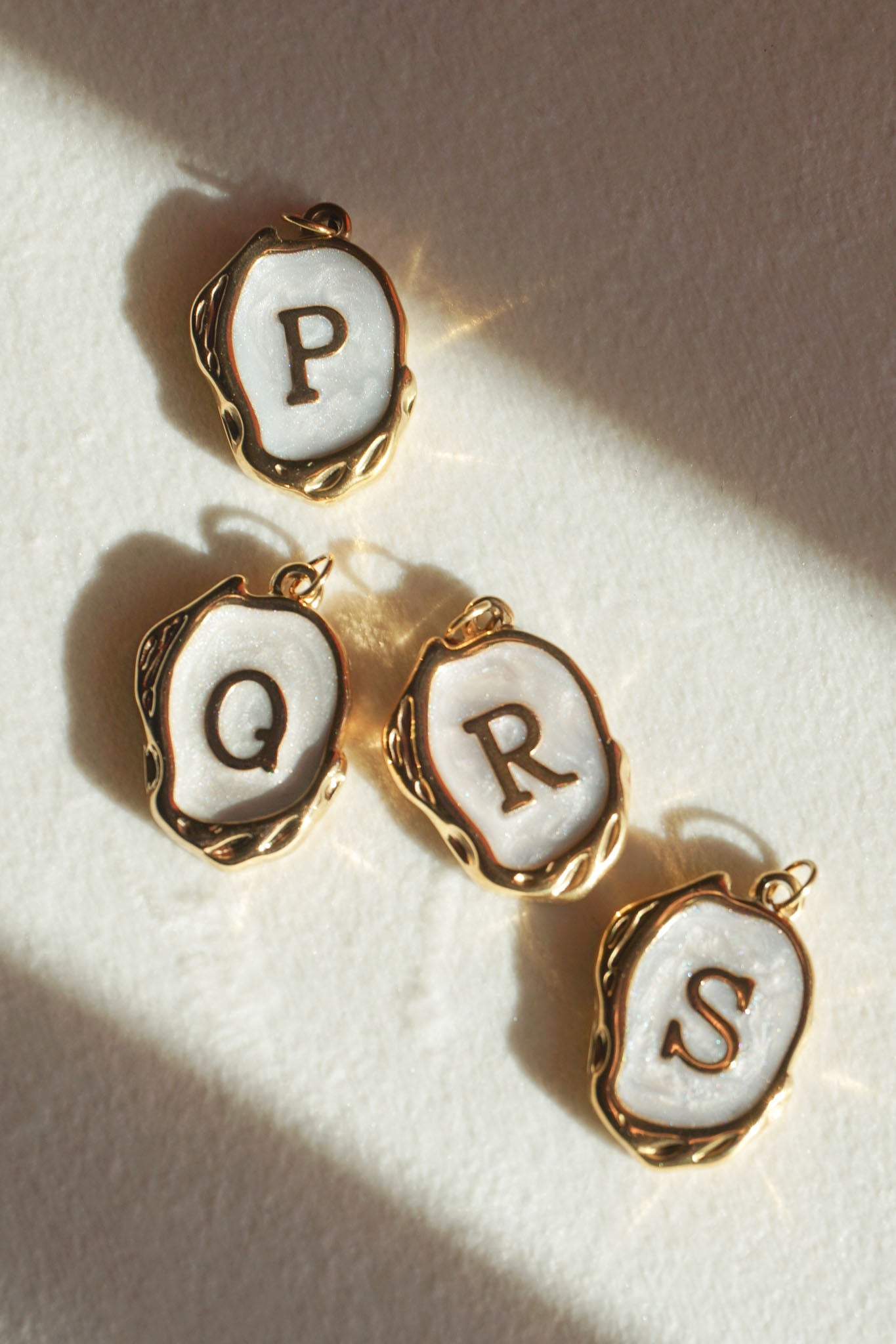 Mother Of Pearl Letter Charms
