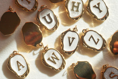 Mother Of Pearl Letter Charms