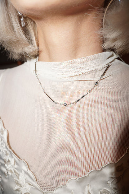 Silver Diamond Necklace