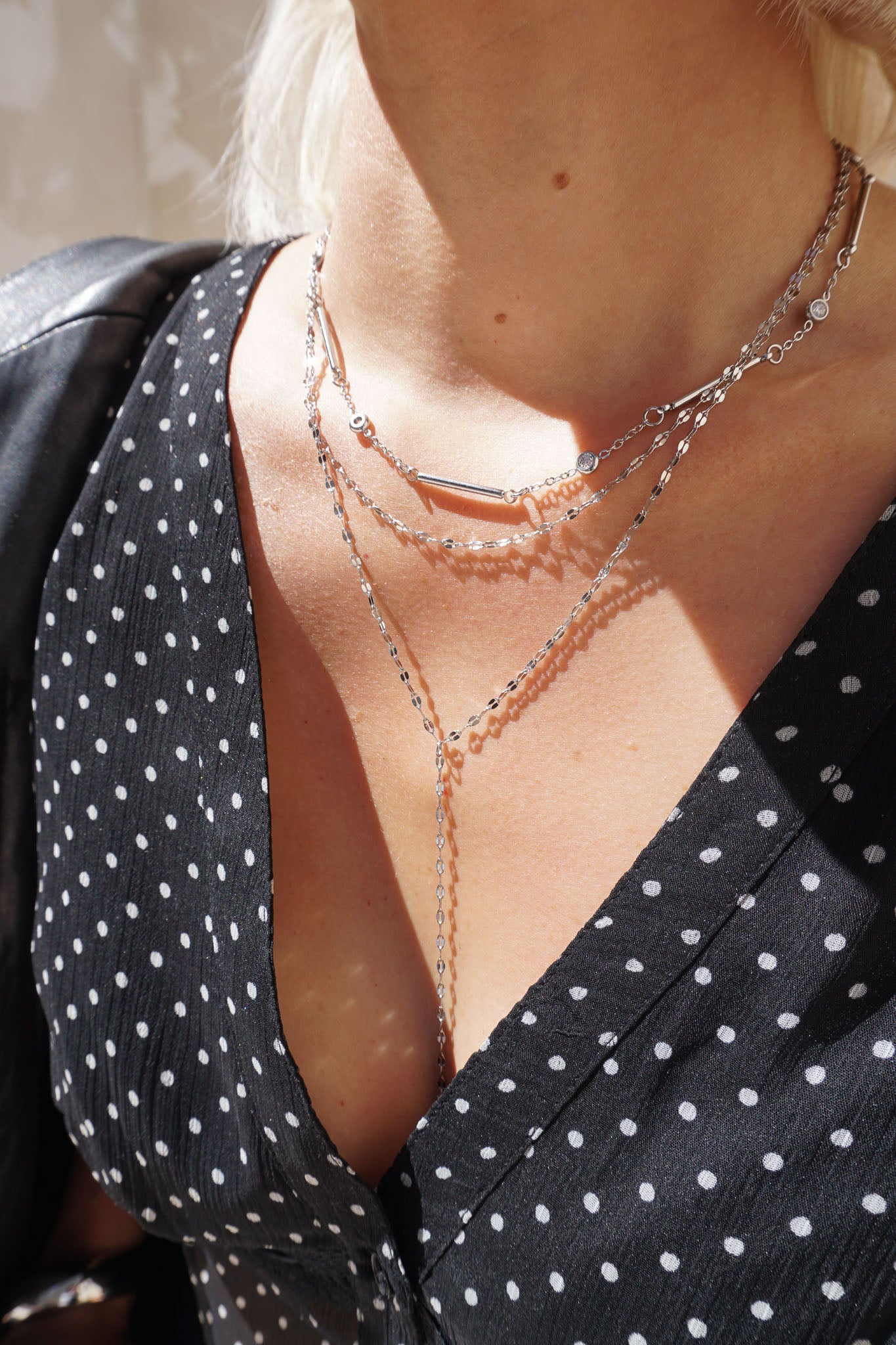 Silver Lariat Necklace