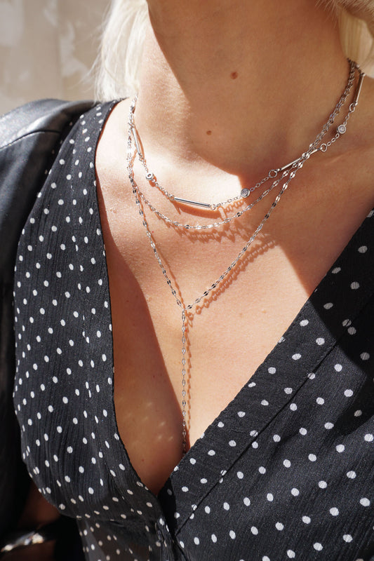 Silver Lariat Necklace