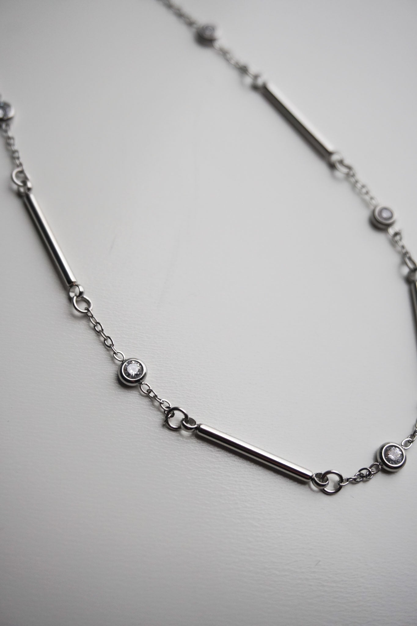 Silver Diamond Necklace