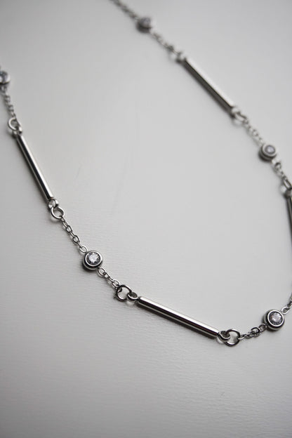 Silver Diamond Necklace