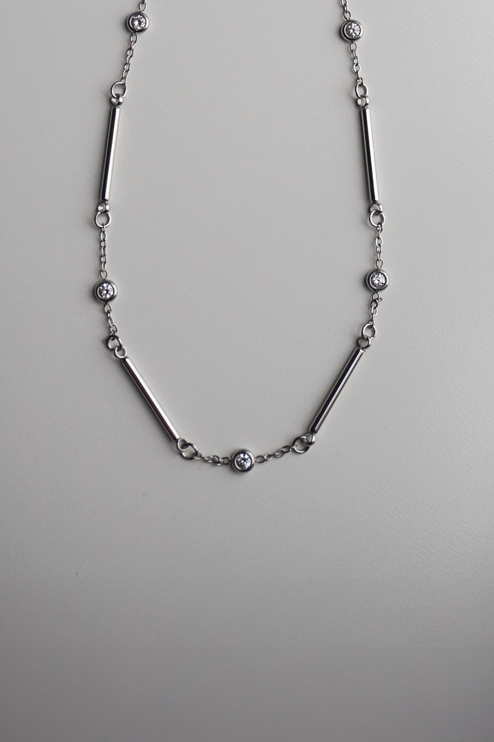 Silver Diamond Necklace