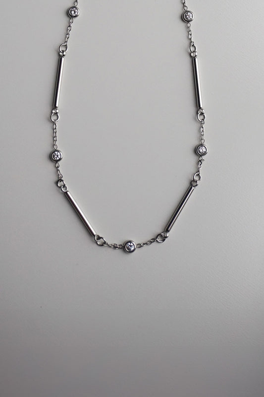 Silver Diamond Necklace