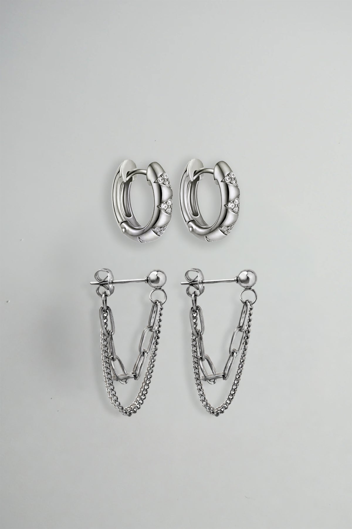 Dainty Silver Ear Stack