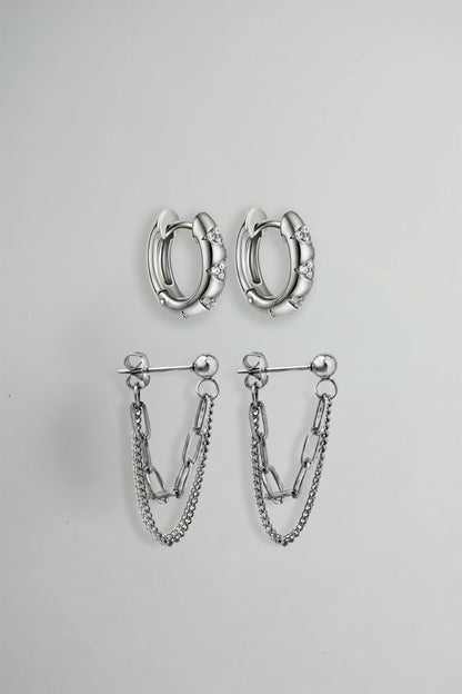 Dainty Silver Ear Stack