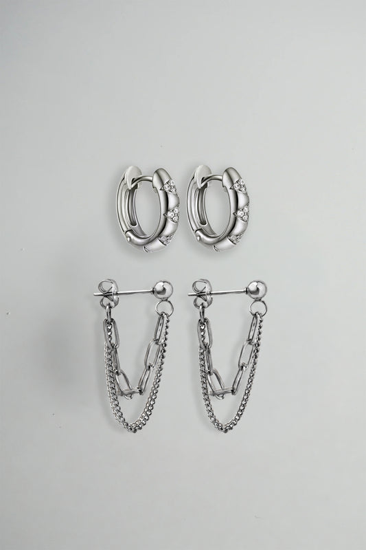 Dainty Silver Ear Stack
