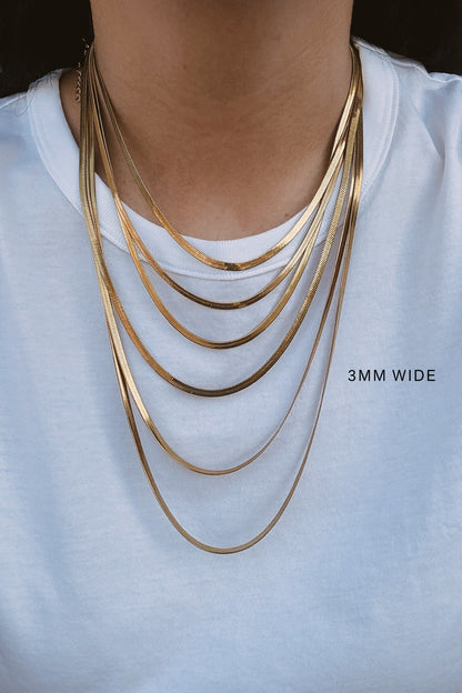 18k Gold Soléne Herringbone Chain