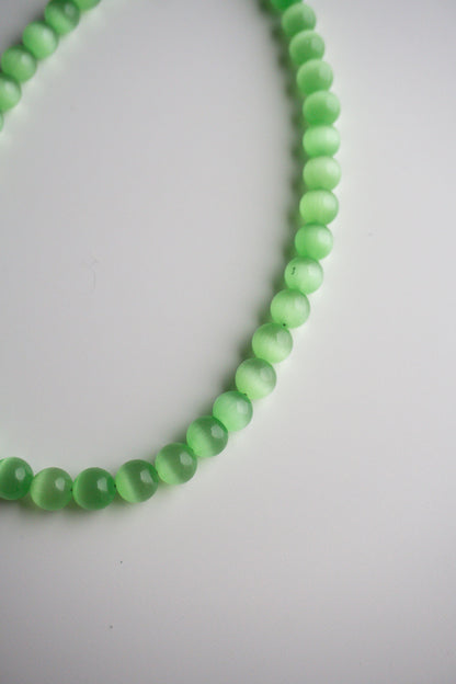 Green Gem Beaded Necklace