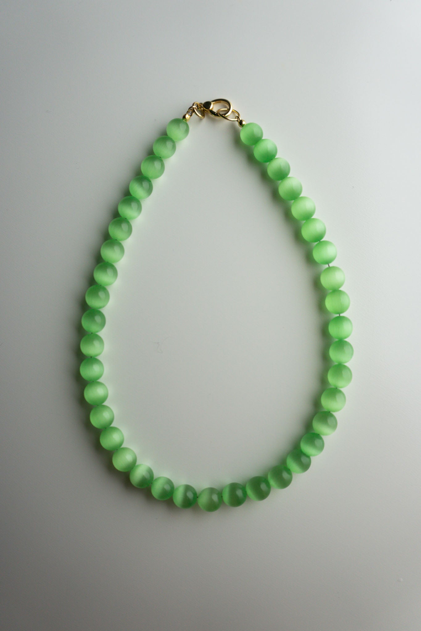 Green Gem Beaded Necklace