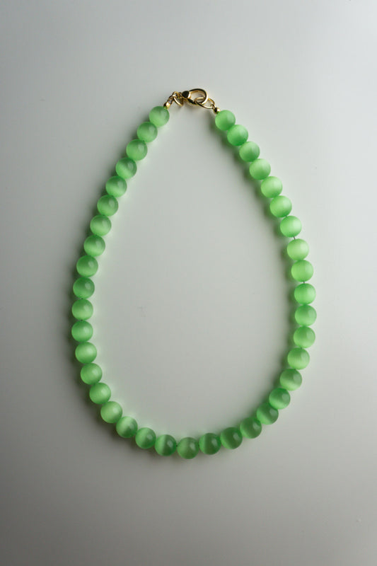 Green Gem Beaded Necklace