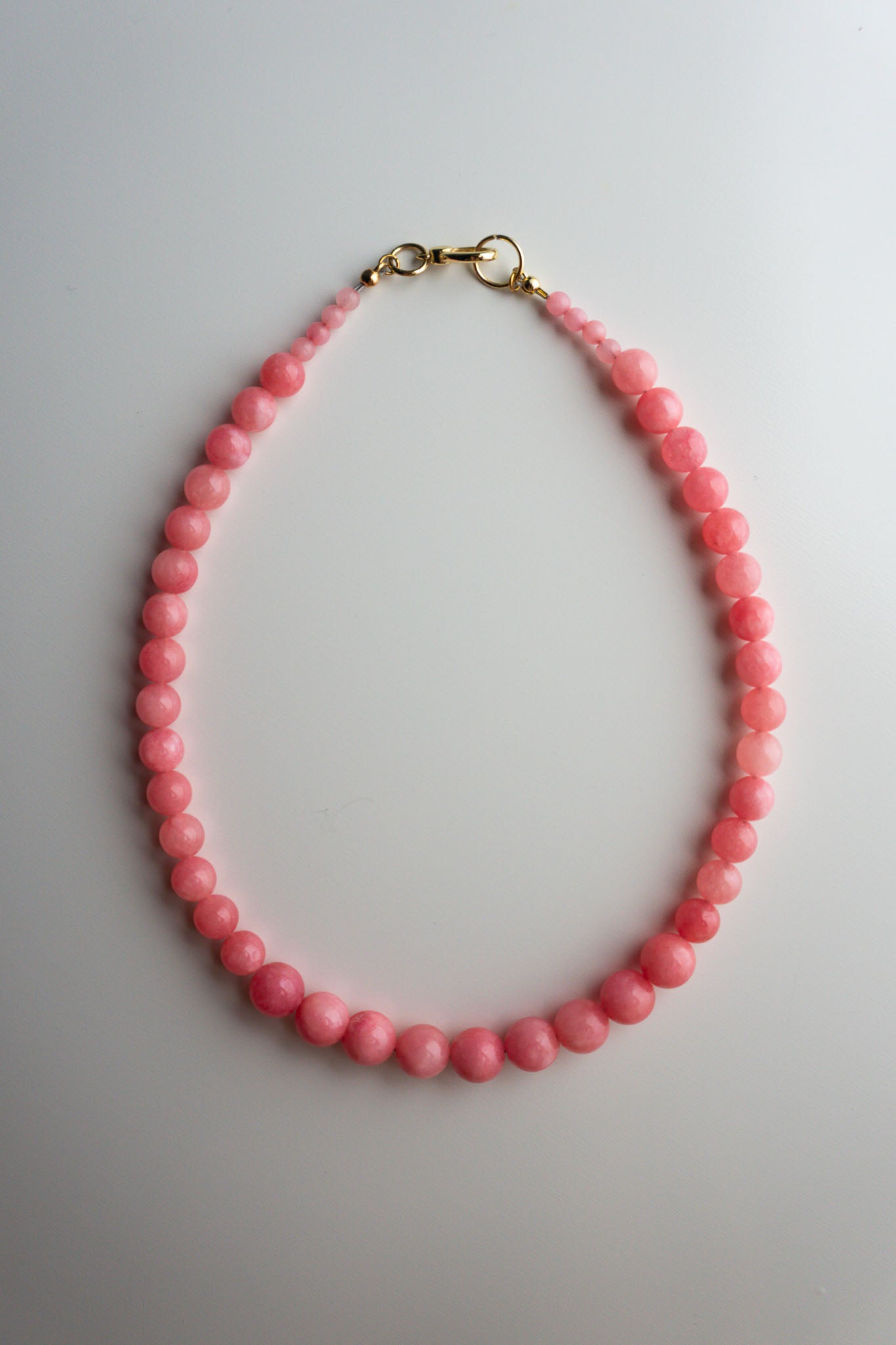 Pink Gem Beaded Necklace