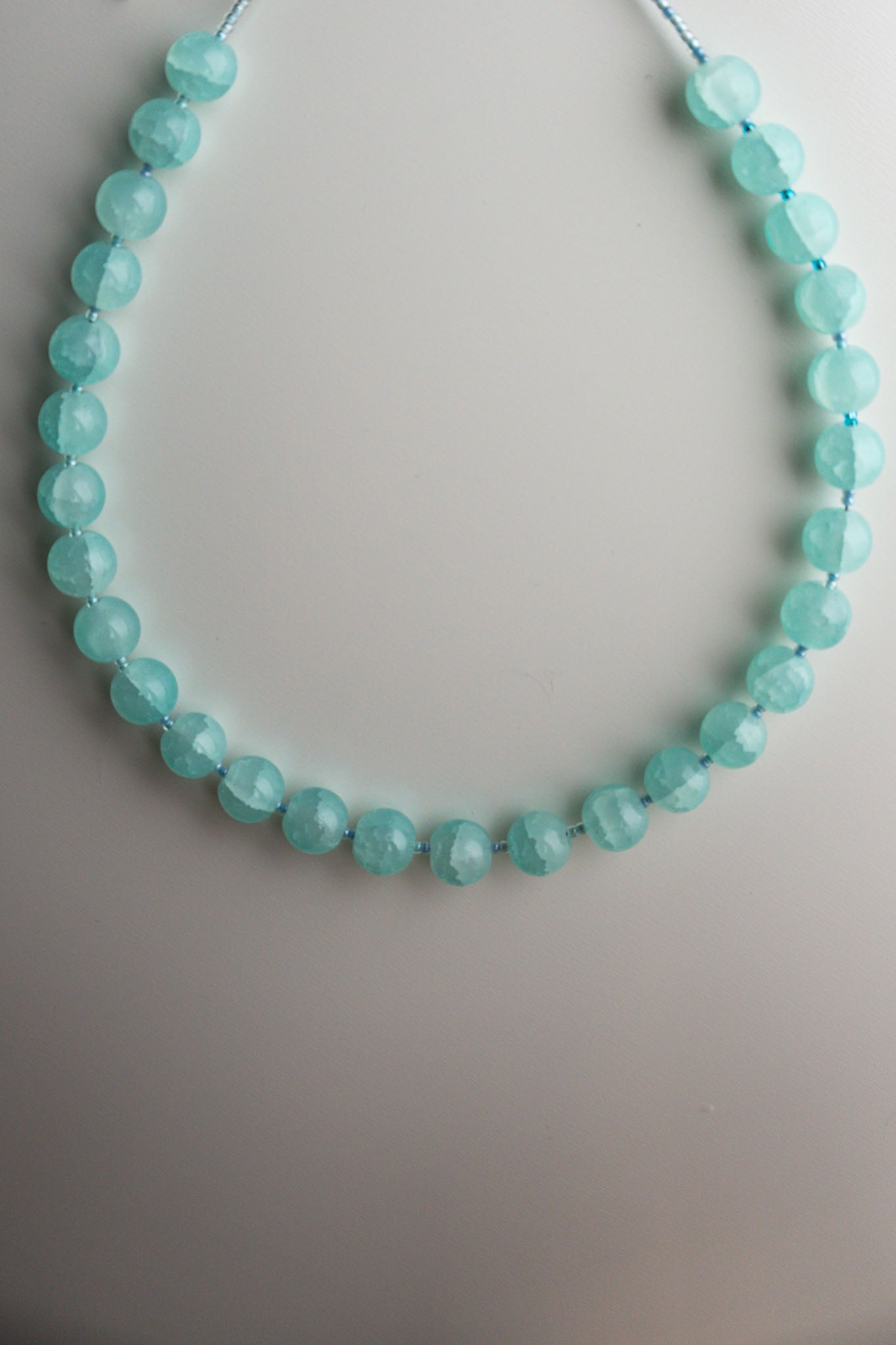 Blue Gem Beaded Necklace